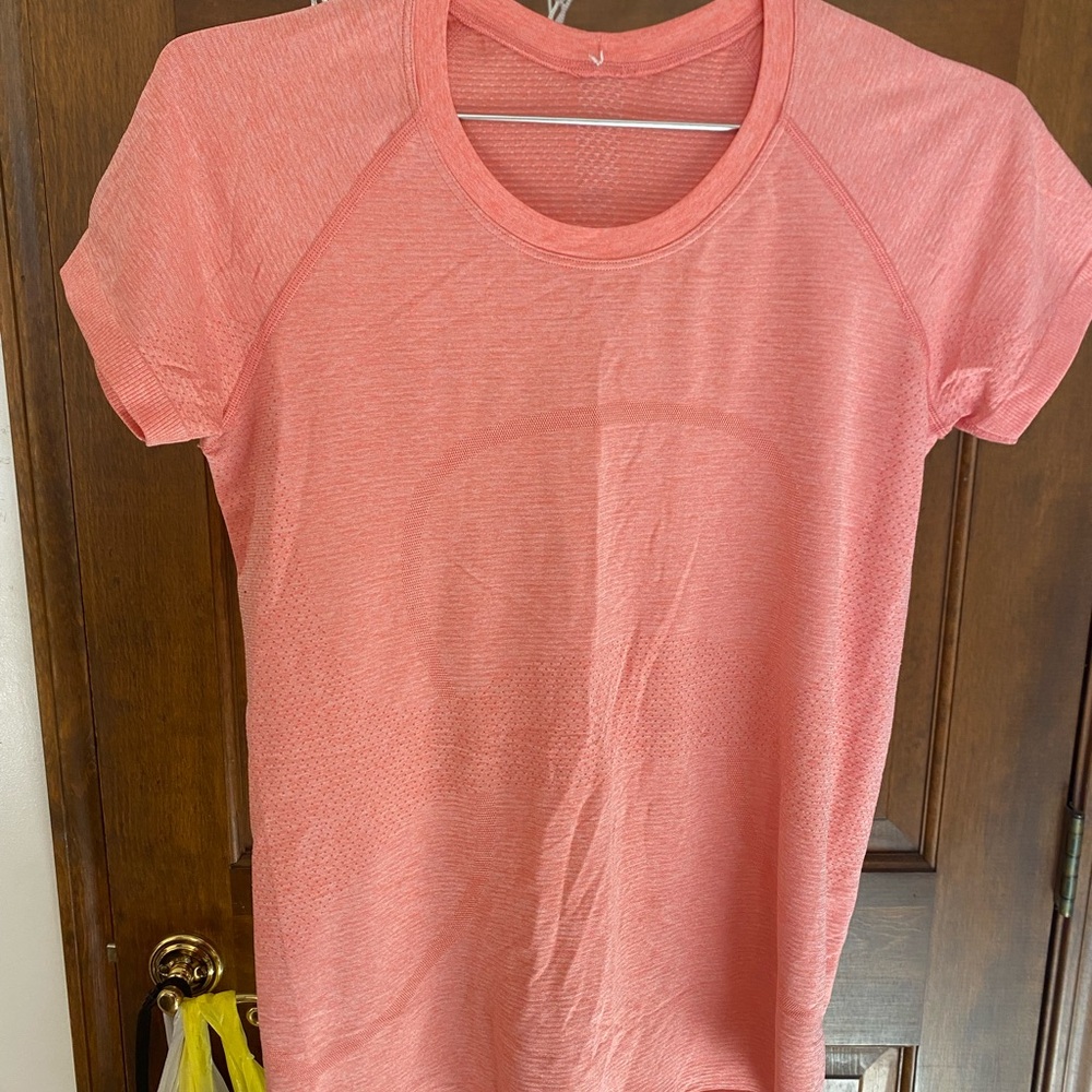Coral Pink Lululemon Swiftly Tech Short Sleeve Women's Tee